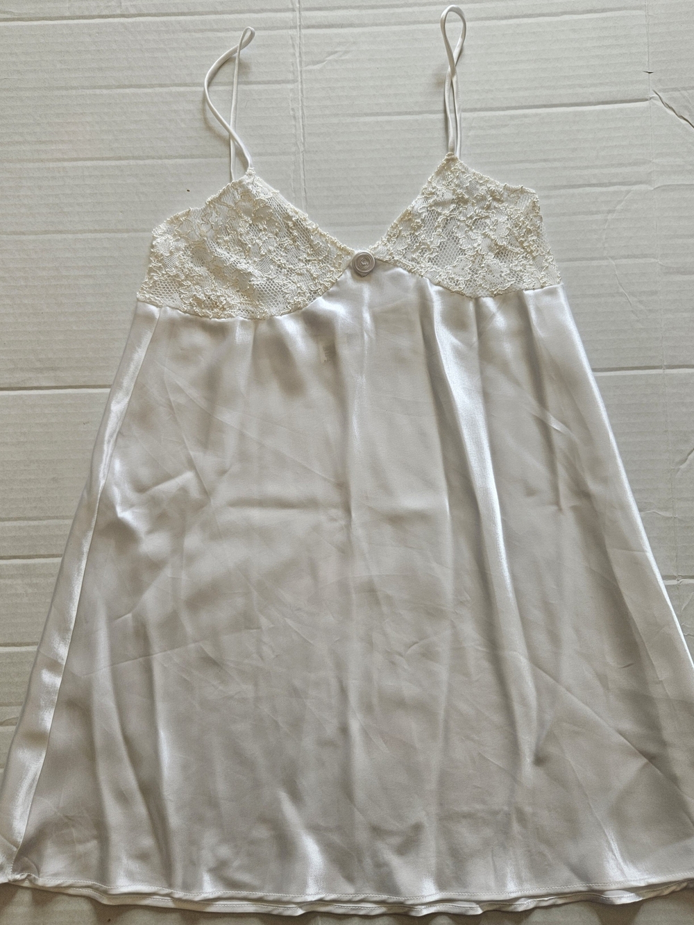 Vintage Val Mode Ivory Lace Chemise Peignoir Robe 2 Piece Lingerie Set Small